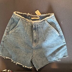 Hudson Jeans Distressed Blue Denim Shorts